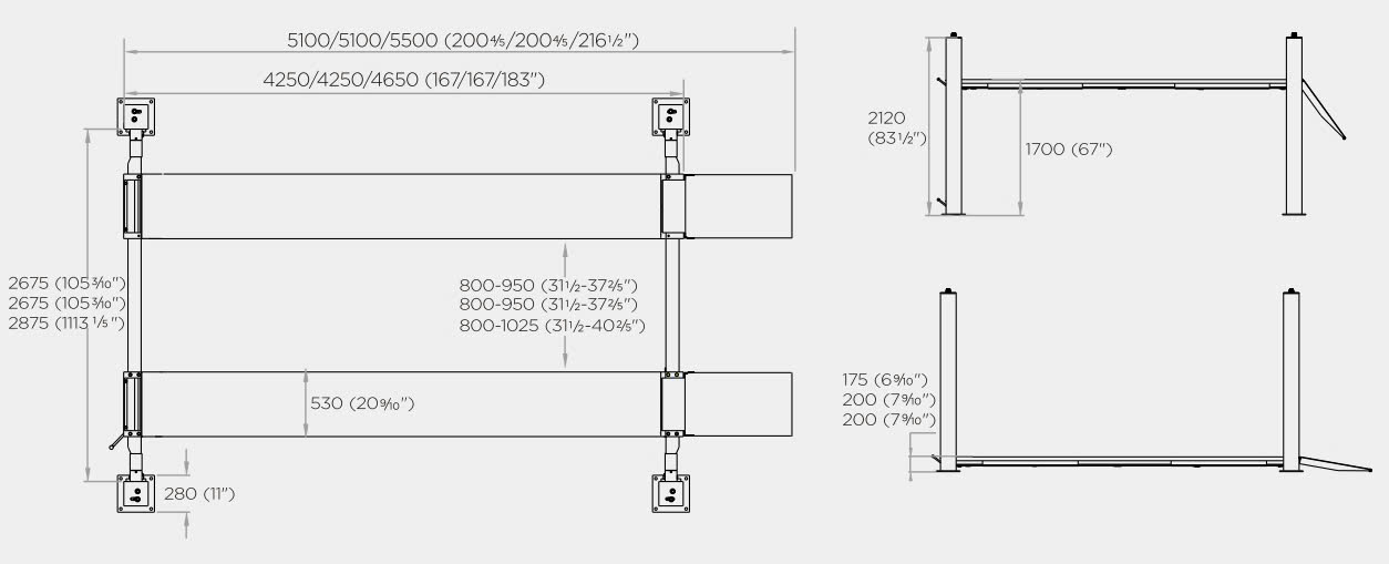 Cầu nâng 4 trụ VIMET FLS45311