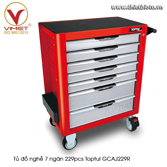 Tủ đồ nghề 7 ngăn 229pcs Toptul GCAJ229R