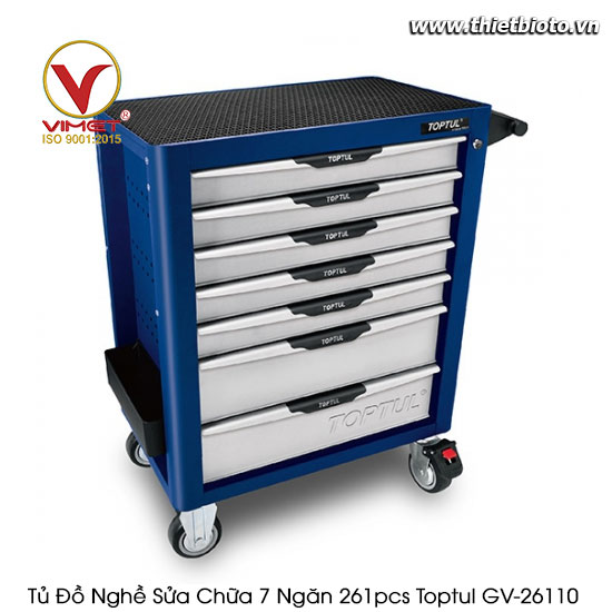 Tủ đồ nghề sửa chữa 7 ngăn 261pcs Toptul GV-26110